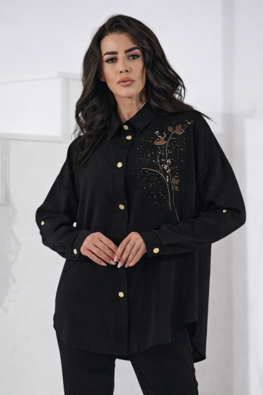 Koszula UNI haft listki - czarna